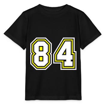Symbole numérique 84 - T-shirt bio MINI CREATOR Stanley/Stella Enfant - noir - Devant - Mikhail (115cm)