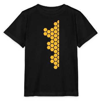 Honeycombs Pattern - Stanley/Stella MINI CREATOR Kids’ T-Shirt - black - Front - Mikhail (115cm)