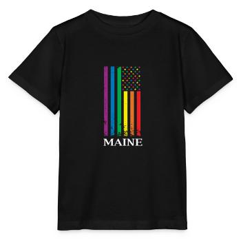 Maine Pride Month Pride Flag LGBT Community LGBTQ - T-shirt bio MINI CREATOR Stanley/Stella Enfant - noir - Devant - Mikhail (115cm)