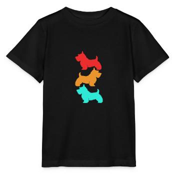 Terrier écossais - T-shirt bio MINI CREATOR Stanley/Stella Enfant - noir - Devant - Mikhail (115cm)