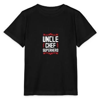 Uncle Superhero - Stanley/Stella MINI CREATOR Kids’ T-Shirt - black - Front - Mikhail (115cm)