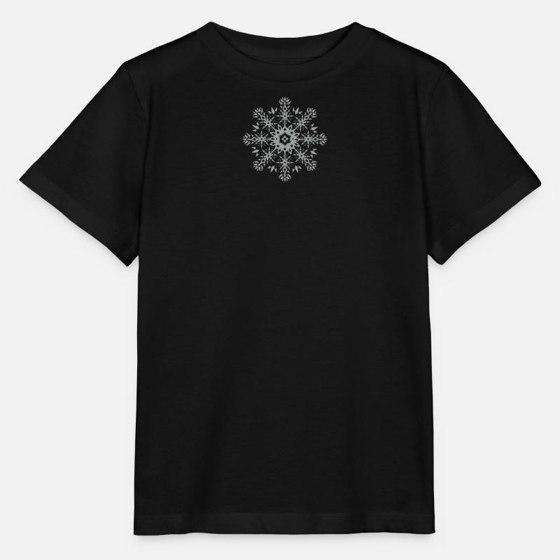 Schneeflocken-Ornament - Stanley/Stella Kinder T-Shirt MINI CREATOR  - Schwarz