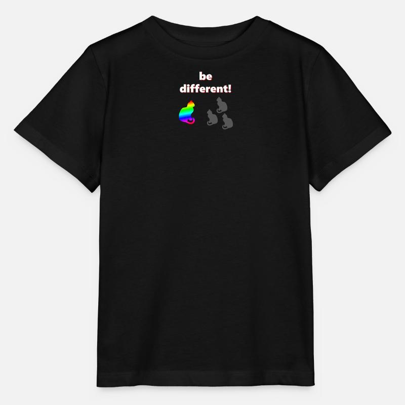 Be different, katzen Design, kluge Sprüche - Stanley/Stella Kinder T-Shirt MINI CREATOR  - Schwarz