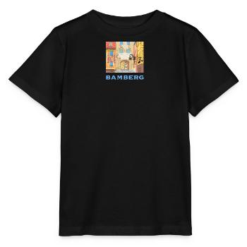 Bamberg, Town Hall, Bavaria, Germany, drawing - Stanley/Stella MINI CREATOR Kids’ T-Shirt - black - Front - Mikhail (115cm)