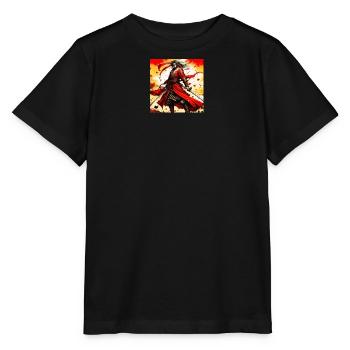 Krieger der Flammenklinge - Stanley/Stella Kinder T-Shirt MINI CREATOR  - Schwarz - Vorne - Mikhail (115cm)
