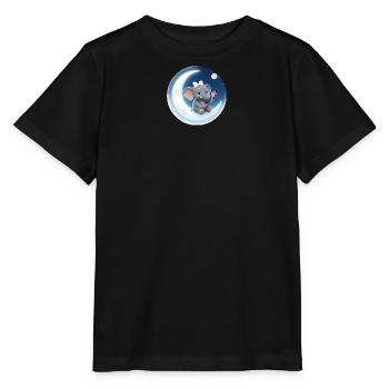 Biser de lune avec un éléphant à sucettes - T-shirt bio MINI CREATOR Stanley/Stella Enfant - noir - Devant - Mikhail (115cm)