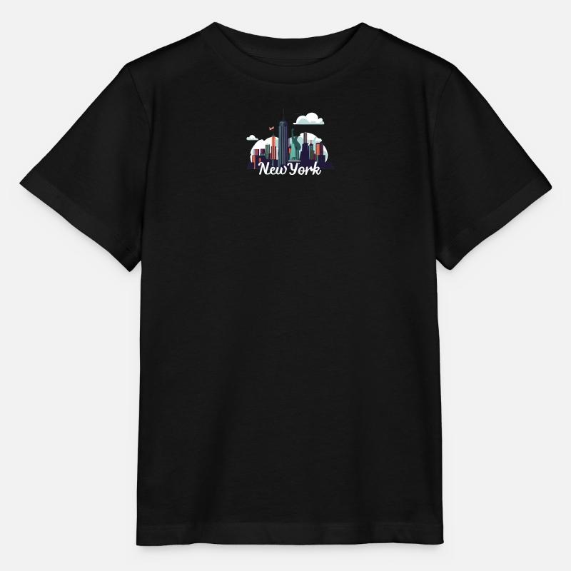 New Yorker Skyline Splash - Stanley/Stella Kinder T-Shirt MINI CREATOR - Schwarz