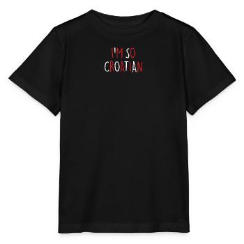 JE SUIS TELLEMENT CROATE Croate Croatie Croatie - T-shirt bio MINI CREATOR Stanley/Stella Enfant - noir - Devant - Mikhail (115cm)