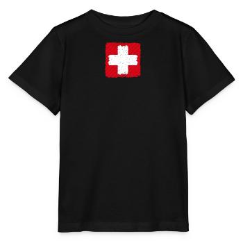 Suisse Suisse Suisse drapeau suisse - T-shirt bio MINI CREATOR Stanley/Stella Enfant - noir - Devant - Mikhail (115cm)