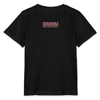 Bräutigam unter neuer Leitung Junggesellenabschied lustig - Stanley/Stella Kinder T-Shirt MINI CREATOR  - Schwarz - Vorne - Mikhail (115cm)