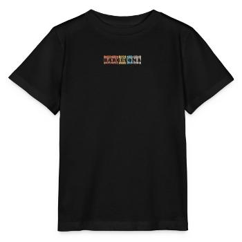 Barcelona Skyline-Mosaik - Stanley/Stella Kinder T-Shirt MINI CREATOR  - Schwarz - Vorne - Mikhail (115cm)
