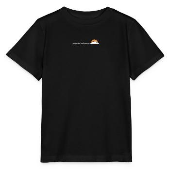 Coucher de soleil sur la montagne Heartbeat - T-shirt bio MINI CREATOR Stanley/Stella Enfant - noir - Devant - Mikhail (115cm)
