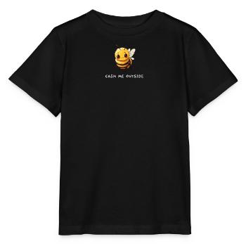 Mignon « Cash me outside » Bee Meme Design - T-shirt bio MINI CREATOR Stanley/Stella Enfant - noir - Devant - Mikhail (115cm)