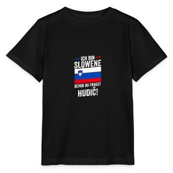 Slovènes Slovénie - T-shirt bio MINI CREATOR Stanley/Stella Enfant - noir - Devant - Mikhail (115cm)