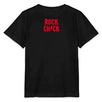 Rock Chick Hard Rock Rock Music girl Heavy Metal - Stanley/Stella MINI CREATOR Kids’ T-Shirt - black - Front - Mikhail (115cm)