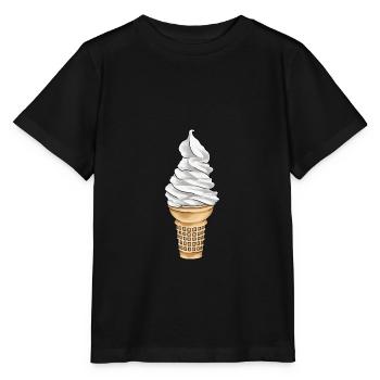 Softeis Eistüte Eisdiele - Stanley/Stella Kinder T-Shirt MINI CREATOR  - Schwarz - Vorne - Mikhail (115cm)