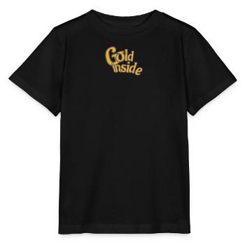 GOLD inside - Stanley/Stella Kinder T-Shirt MINI CREATOR  - Schwarz - Vorne - Mikhail (115cm)