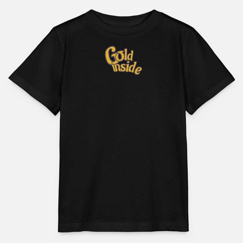 GOLD inside - Stanley/Stella Kinder T-Shirt MINI CREATOR  - Schwarz