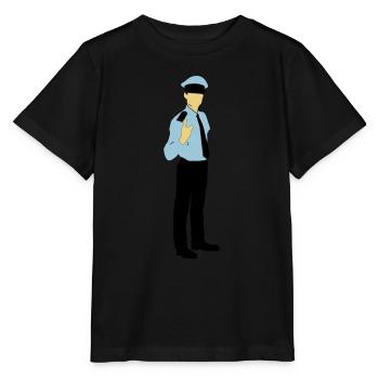Polizist - Stanley/Stella Kinder T-Shirt MINI CREATOR  - Schwarz - Vorne - Mikhail (115cm)