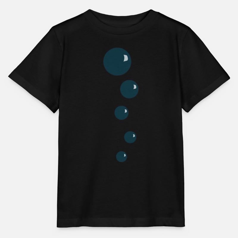 Bubbles perles d’eau - T-shirt bio MINI CREATOR Stanley/Stella Enfant - noir