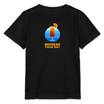 Refresh your day! - Stanley/Stella MINI CREATOR Kids’ T-Shirt - black - Front - Mikhail (115cm)