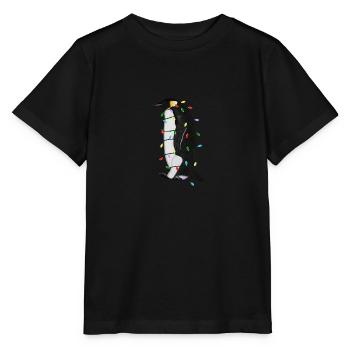 Pinguin Lichterkette Weihnachten Vogel Mütze - Stanley/Stella Kinder T-Shirt MINI CREATOR  - Schwarz - Vorne - Mikhail (115cm)