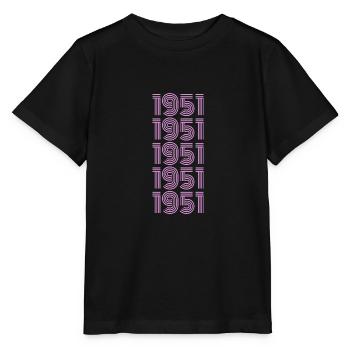 Fête d’anniversaire 1951 - T-shirt bio MINI CREATOR Stanley/Stella Enfant - noir - Devant - Mikhail (115cm)