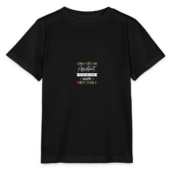Journée des professionnels de l’administration - T-shirt bio MINI CREATOR Stanley/Stella Enfant - noir - Devant - Mikhail (115cm)