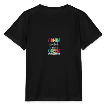 Journée des professionnels de l’administration - T-shirt bio MINI CREATOR Stanley/Stella Enfant - noir - Devant - Mikhail (115cm)