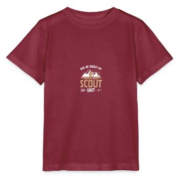 Chef scout - T-shirt bio MINI CREATOR Stanley/Stella Enfant - bordeaux - Devant - Kain (125cm)