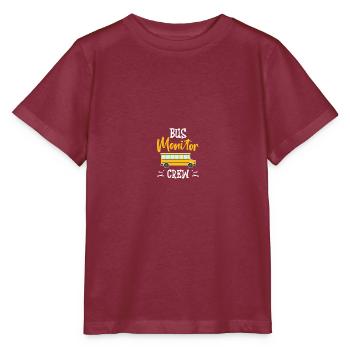 Schulbus-Monitor - Stanley/Stella Kinder T-Shirt MINI CREATOR  - Burgunderrot - Vorne - Kain (125cm)