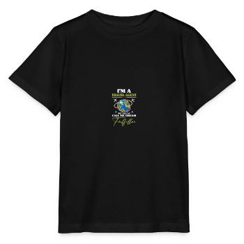 Planificateur de vacances Agence de voyages Agence de voyages - T-shirt bio MINI CREATOR Stanley/Stella Enfant - noir - Devant - Mikhail (115cm)