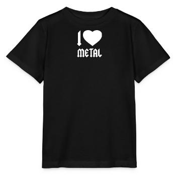 J’ADORE LE HEAVY METAL - T-shirt bio MINI CREATOR Stanley/Stella Enfant - noir - Devant - Mikhail (115cm)