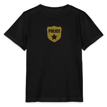 Police - T-shirt bio MINI CREATOR Stanley/Stella Enfant - noir - Devant - Mikhail (115cm)