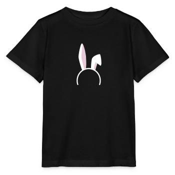 Oreilles de lapin bicolores - T-shirt bio MINI CREATOR Stanley/Stella Enfant - noir - Devant - Mikhail (115cm)