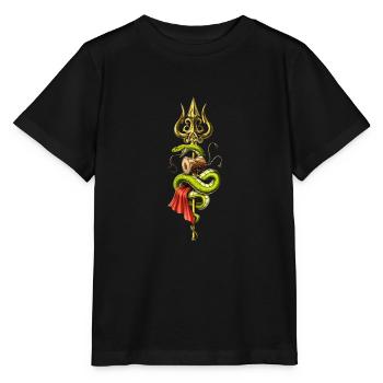Hindu Lord Shiva Trident - Stanley/Stella MINI CREATOR Kids’ T-Shirt - black - Front - Mikhail (115cm)