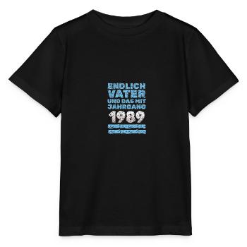 1989 - T-shirt bio MINI CREATOR Stanley/Stella Enfant - noir - Devant - Mikhail (115cm)