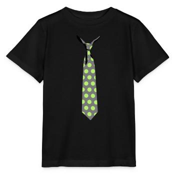 cravate - T-shirt bio MINI CREATOR Stanley/Stella Enfant - noir - Devant - Mikhail (115cm)