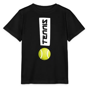 tennis tennis match tennis ball tennis court - Stanley/Stella MINI CREATOR Kids’ T-Shirt - black - Front - Mikhail (115cm)