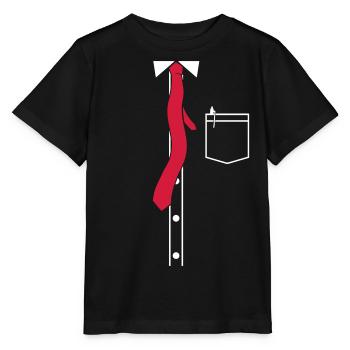 Faschingskostüm Büroangestellter - Stanley/Stella Kinder T-Shirt MINI CREATOR  - Schwarz - Vorne - Mikhail (115cm)