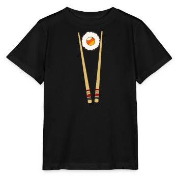 Sushi Japan Sushirolle Maki Roll Stäbchen Sushifan - Stanley/Stella Kinder T-Shirt MINI CREATOR  - Schwarz - Vorne - Mikhail (115cm)