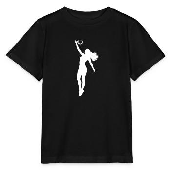 Volleyball Spielerin Symbol - Stanley/Stella Kinder T-Shirt MINI CREATOR  - Schwarz - Vorne - Mikhail (115cm)
