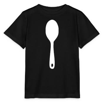 Icône cuillère de cuisine Cadeau blanc Chef Cuisine - T-shirt bio MINI CREATOR Stanley/Stella Enfant - noir - Devant - Mikhail (115cm)