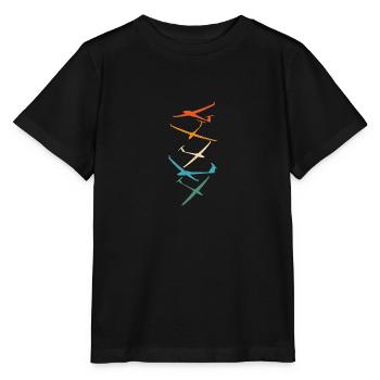 Gliders | Gliding Pilot Thermal Gifts - Stanley/Stella MINI CREATOR Kids’ T-Shirt - black - Front - Mikhail (115cm)