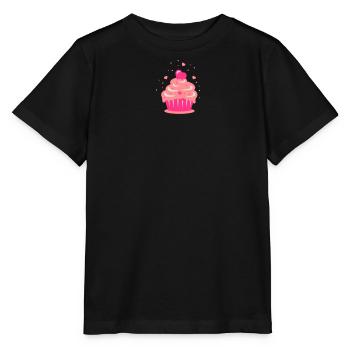 süsses Törtchen mit Sahne Herz und Liebesperlen - Stanley/Stella Kinder T-Shirt MINI CREATOR  - Schwarz - Vorne - Mikhail (115cm)