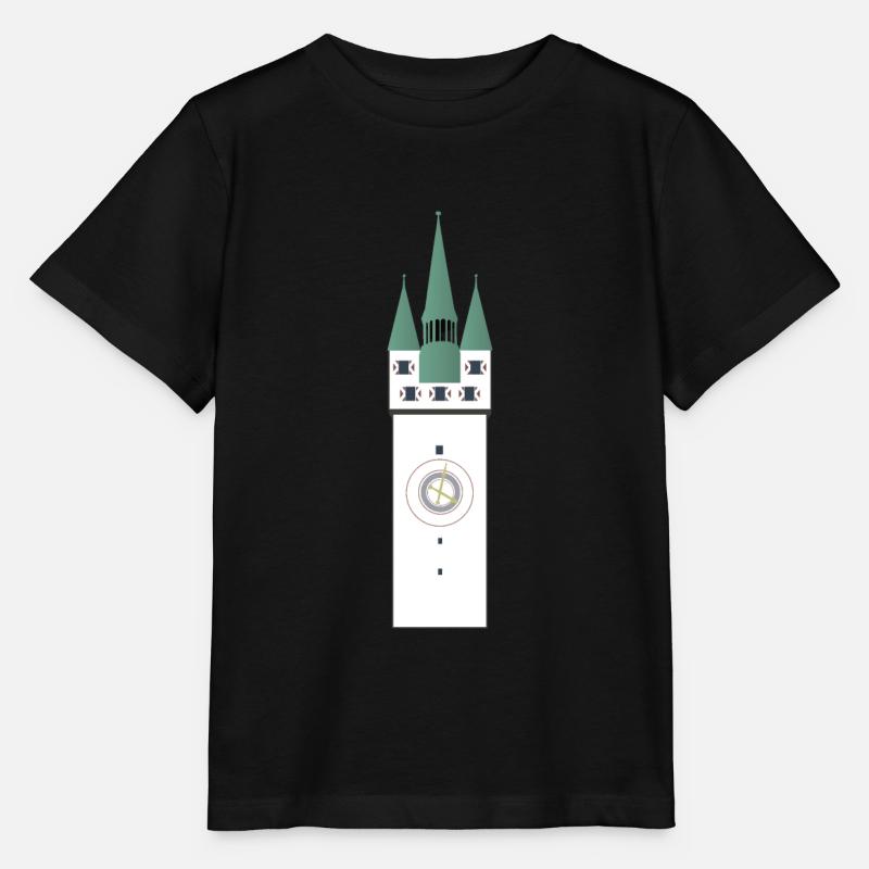 Straubinger Stadtturm - Stanley/Stella Kinder T-Shirt MINI CREATOR  - Schwarz