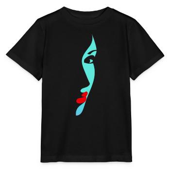 Beautiful female paint fashion colorful woman art - Stanley/Stella MINI CREATOR Kids’ T-Shirt - black - Front - Mikhail (115cm)