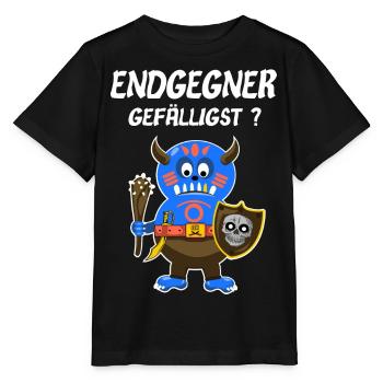 Endgegner im Rollenspiel gefälligst - T Shirt - Stanley/Stella Kinder T-Shirt MINI CREATOR  - Schwarz - Vorne - Mikhail (115cm)