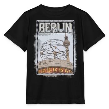 Berlin Allemagne Ville Skyline Accueil Amour - T-shirt bio MINI CREATOR Stanley/Stella Enfant - noir - Devant - Mikhail (115cm)