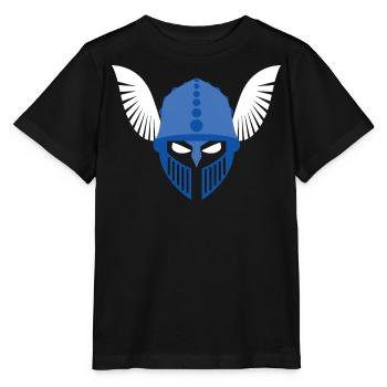 Casque germanique avec dessin de plumes, Germania Magna - T-shirt bio MINI CREATOR Stanley/Stella Enfant - noir - Devant - Mikhail (115cm)